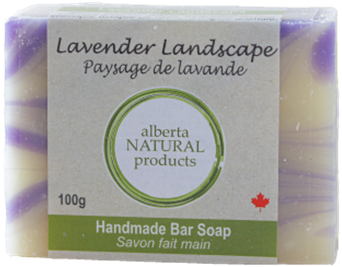 [006597] Lavender Landscape Labelled Bar Soap